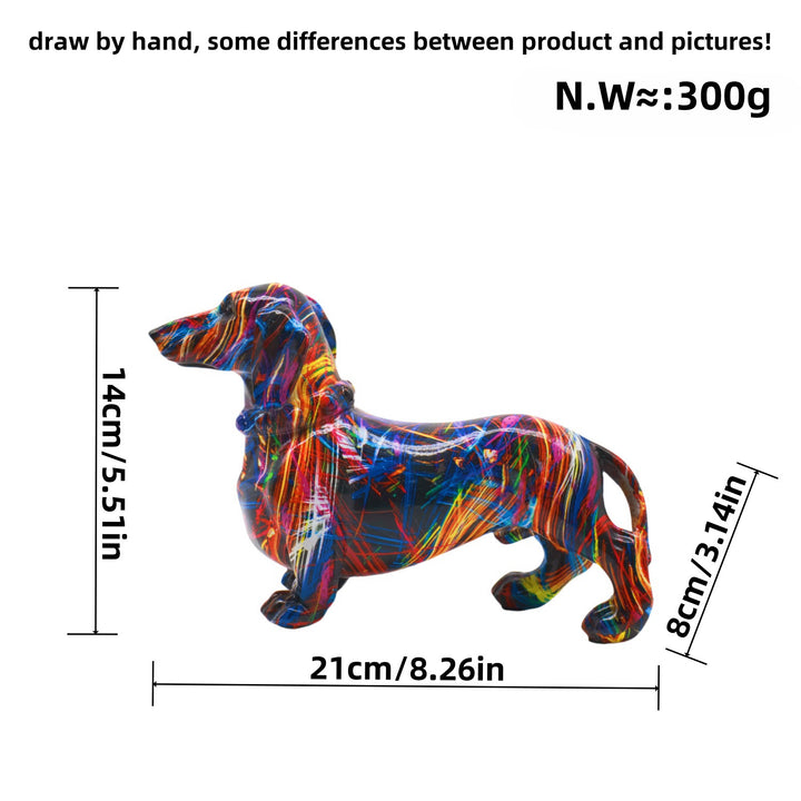 Creative decoration figure of a dachshund Kalsten