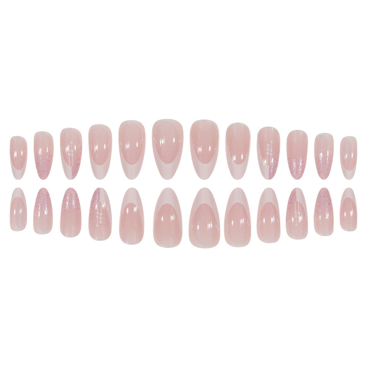 Elegant Stiletto Press-On Nails with Artistic French Tip Kalsten