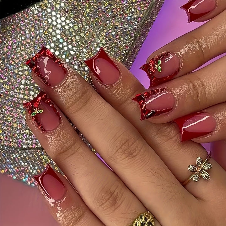 Ornate Floral Press-On Nail Extensions Kalsten