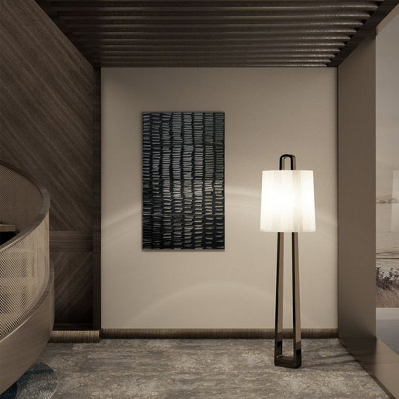 Modern Adjustable Floor Lamp with Unique Geometric Base