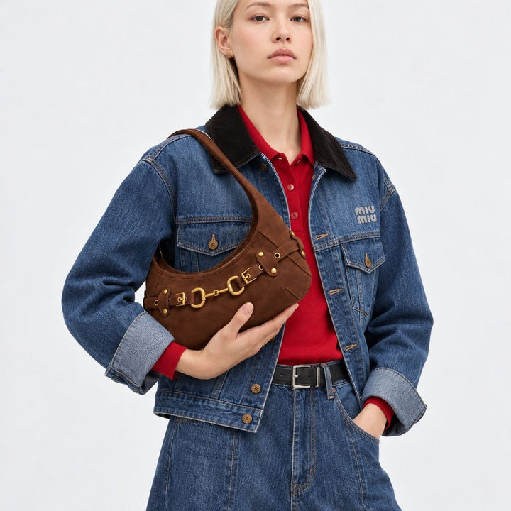 Elegant Suede Hobo Bag