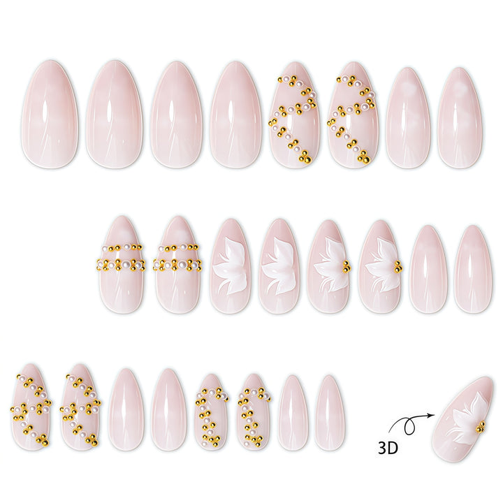 Elegant 3D Floral Nail Art Design Kalsten