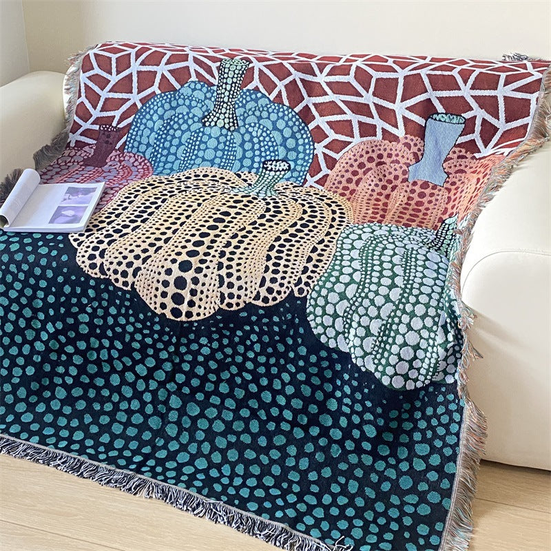Artistic Handwoven Throw Blanket