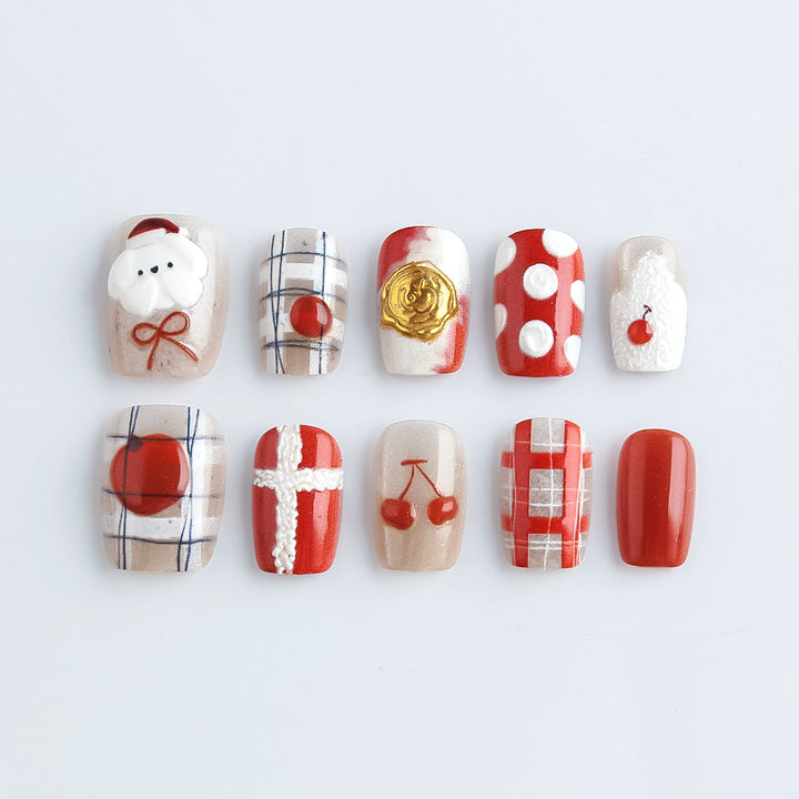 Seasonal Holiday-Themed Press-On Nail Set Kalsten