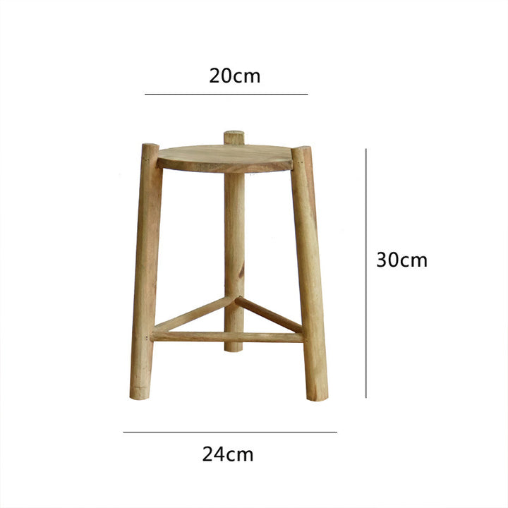 Rustic Wooden Stool Kalsten