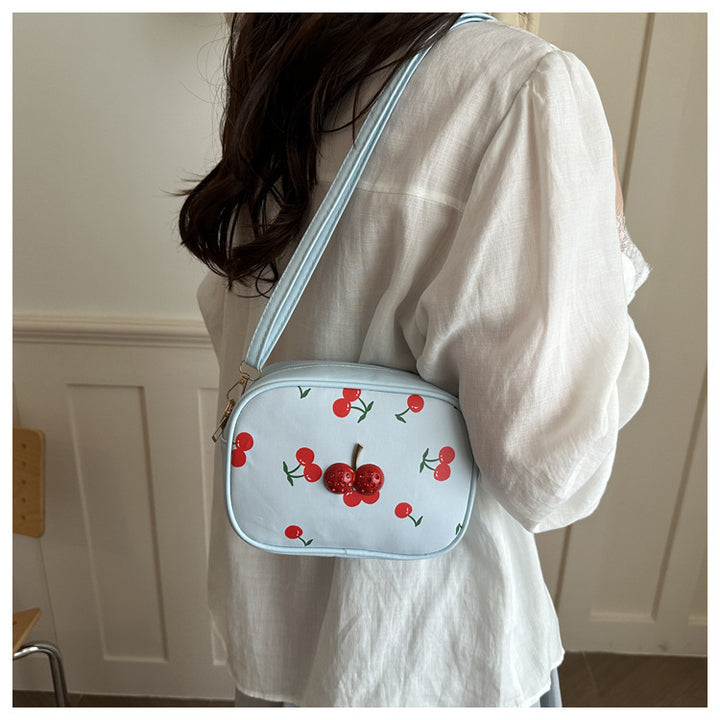Cute Cherry Print Handbag