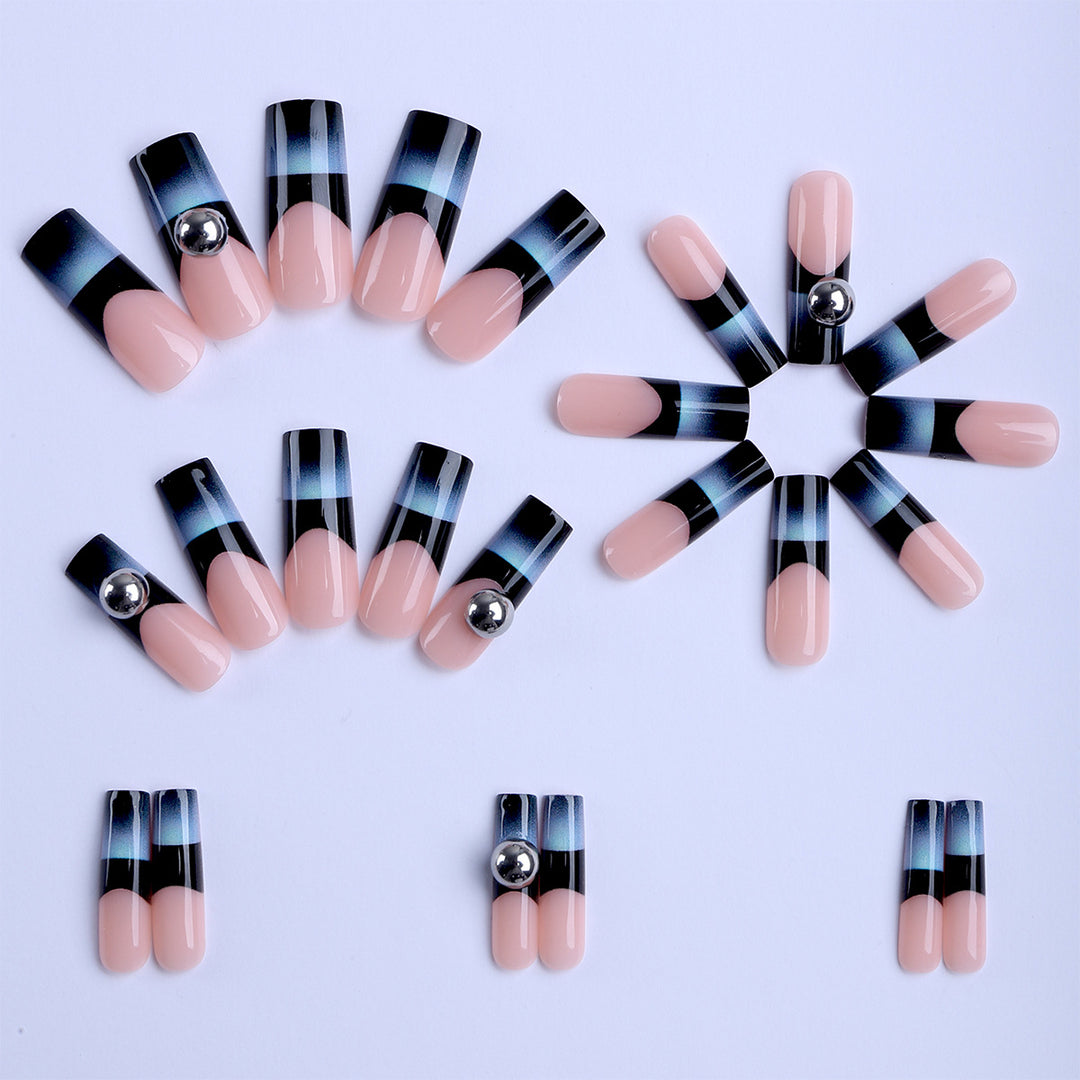 Artificial nails with unique geometric accents Kalsten