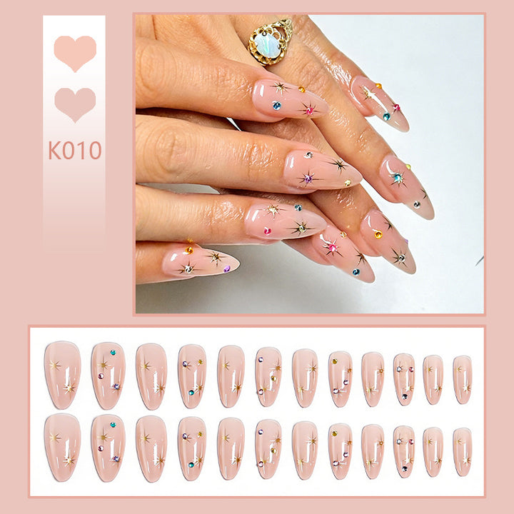 Trendy Artificial Nails with Star Motif Kalsten