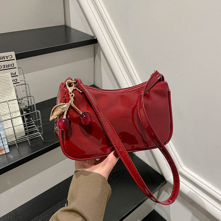 WoGlossy Textured Handheld Crossbody Bag Kalsten