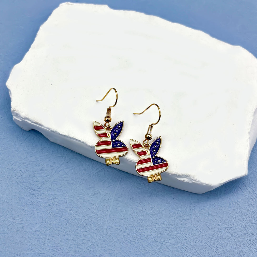 Women nan long layered tassel earrings made of mesh with stripe star pattern Kalsten