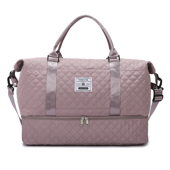 Multi-Pocket Quilted Duffle Bag