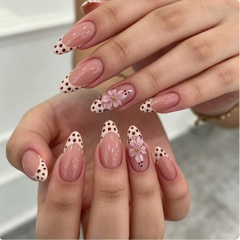 Decorative Floral Press-On Nail Tips Kalsten