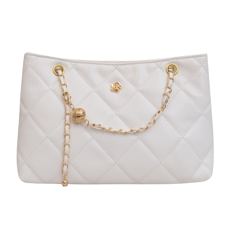 Quilted Chain-Handled Handbag