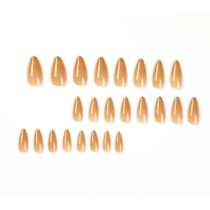 Artificial stiletto nails with glamorous glitter accent Kalsten