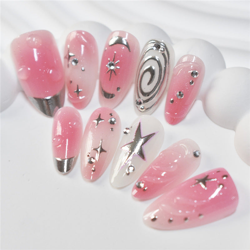 Artistic Starry Nail Art Extensions Kalsten