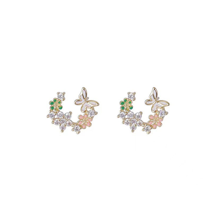 Floral Butterfly Stud Earrings Kalsten