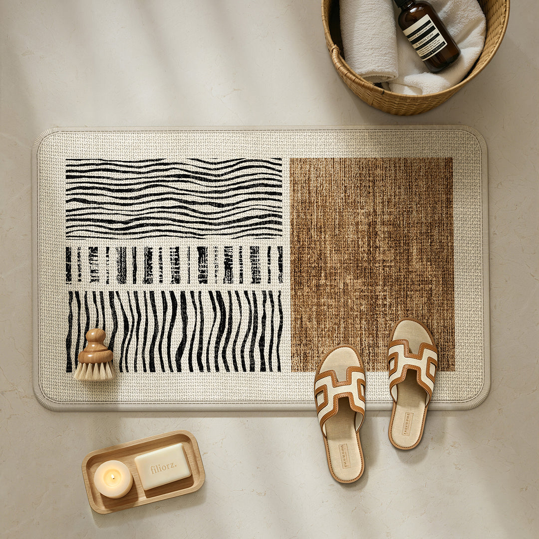 Modern Textured Bathroom Mat