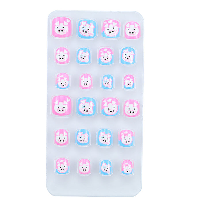 Playful Cartoon Animal Press-On Nail Set Kalsten