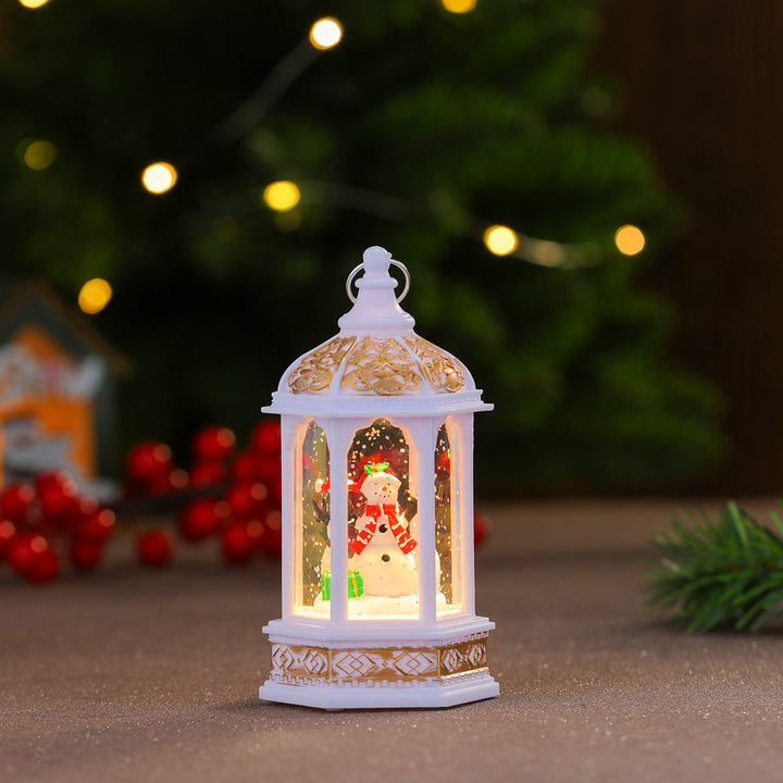 Decorative LED Lantern with Christmas Figurine Kalsten