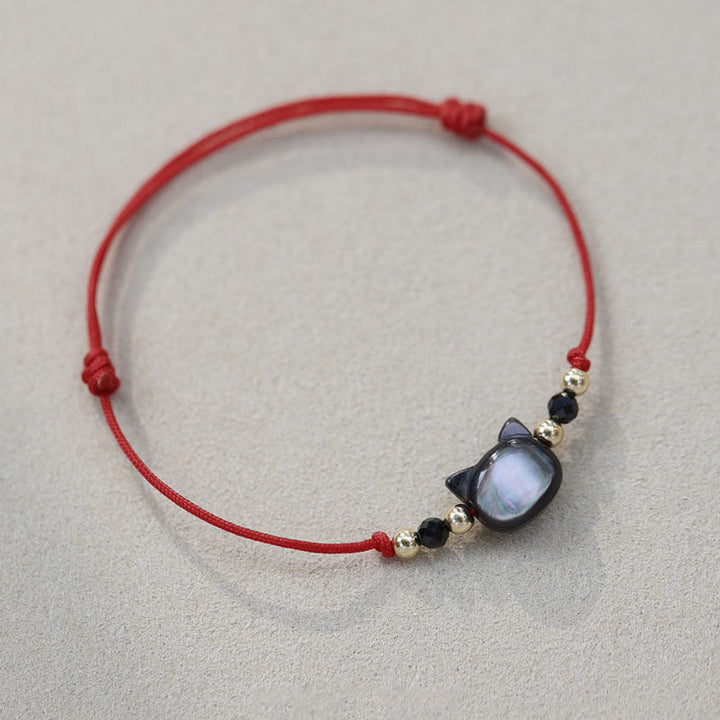 Adjustable Cat-Themed Charm Bracelet Kalsten