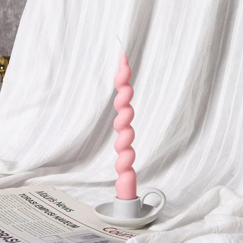 Decorative Twisted Spiral Taper Candle