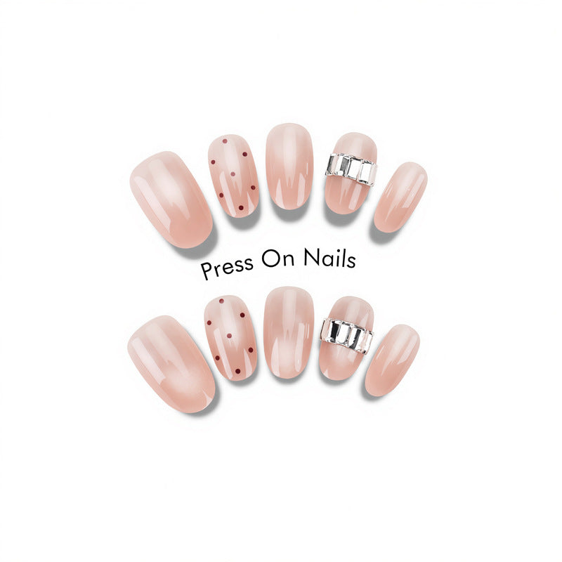 Elegant Decorative Press-On Nail Set with Accents Kalsten