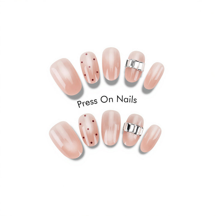 Elegant Decorative Press-On Nail Set with Accents Kalsten
