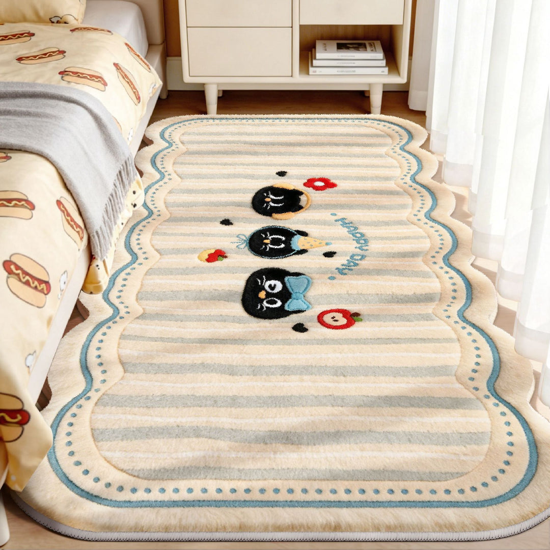 Cute Cartoon Animal-Themed Plush Area Rug