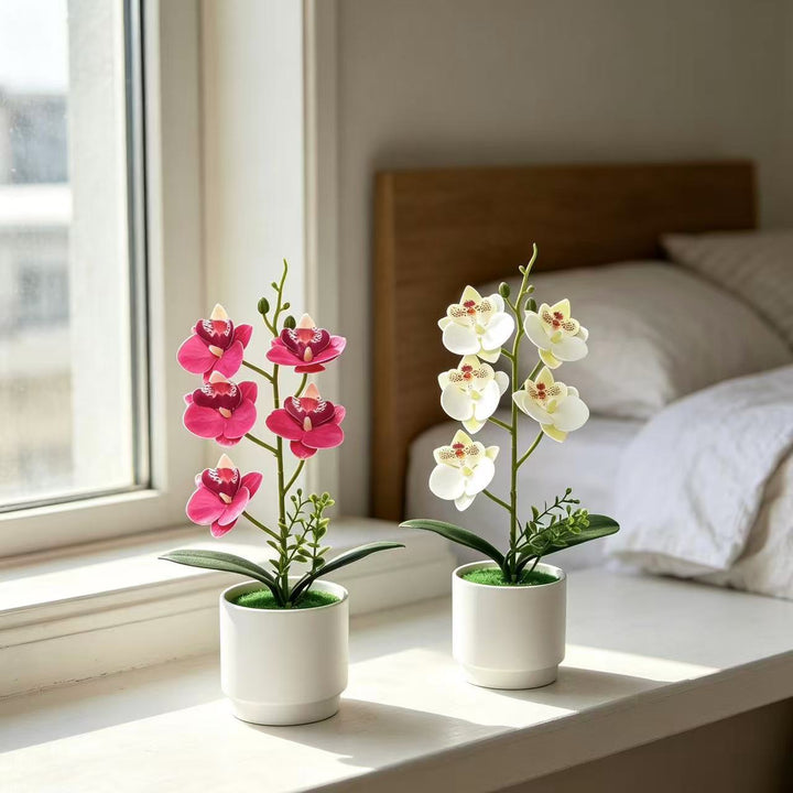 Artificial Orchid Floral Arrangement for Home Decor and Display