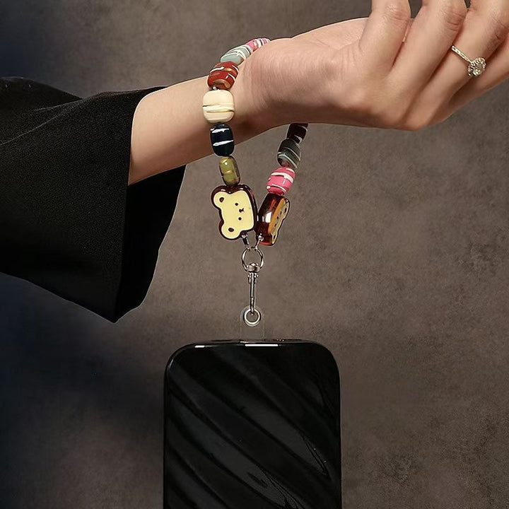 Whimsical Bear-Themed Beaded Keychain Kalsten