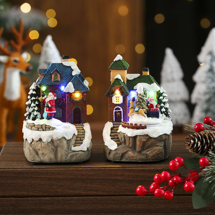 LED Illuminated Christmas Village House Decoration Kalsten