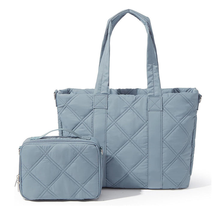 Elegant and Versatile Fabric Handbag with Detachable Cosmetic Bag Kalsten