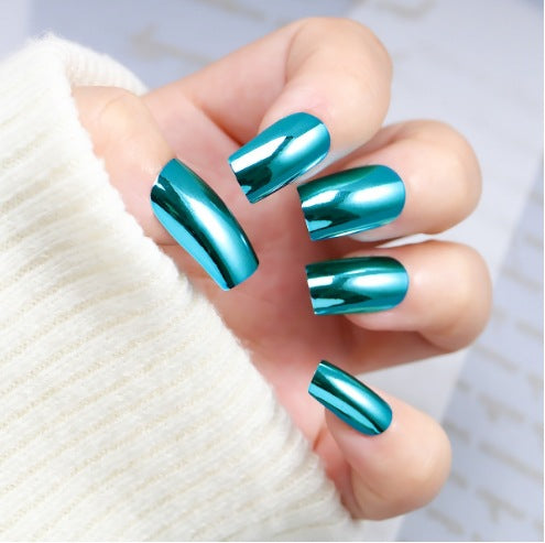 Glossy Metallic Press-On Nail Art Kalsten