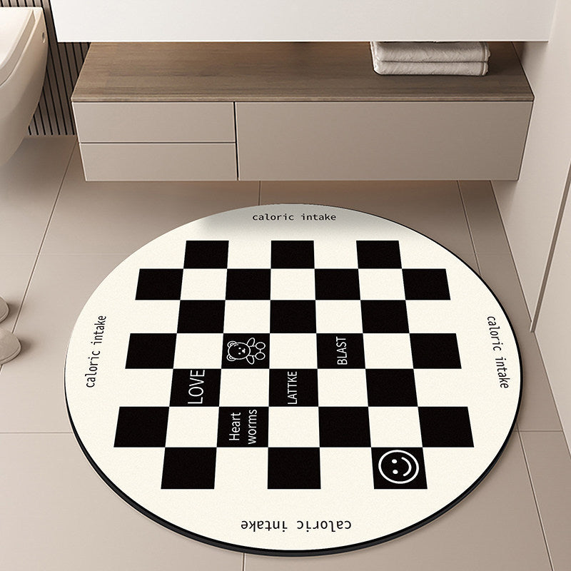 Moon-Themed Round Area Rug