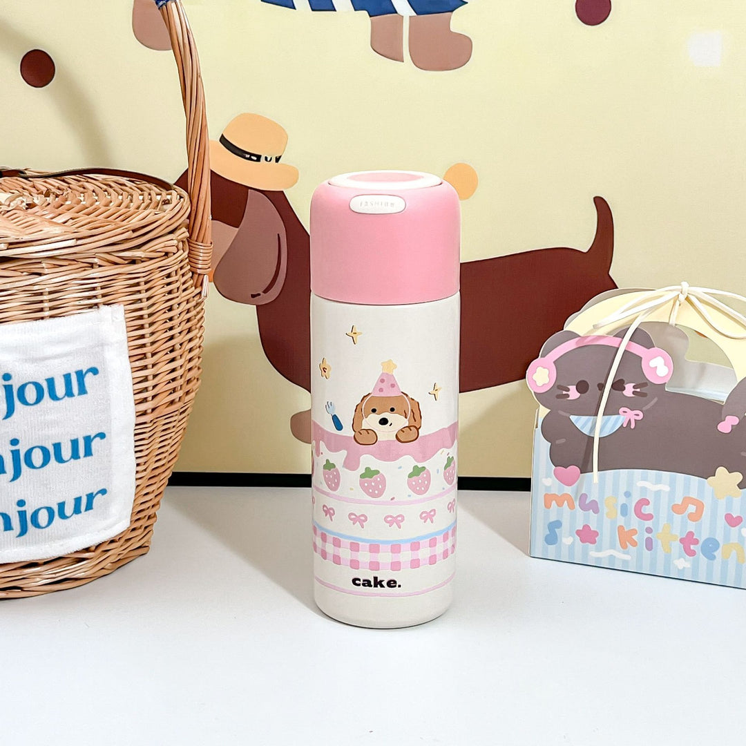 Women's Insulated Drinking Bottle with Cheerful Animal Design Kalsten