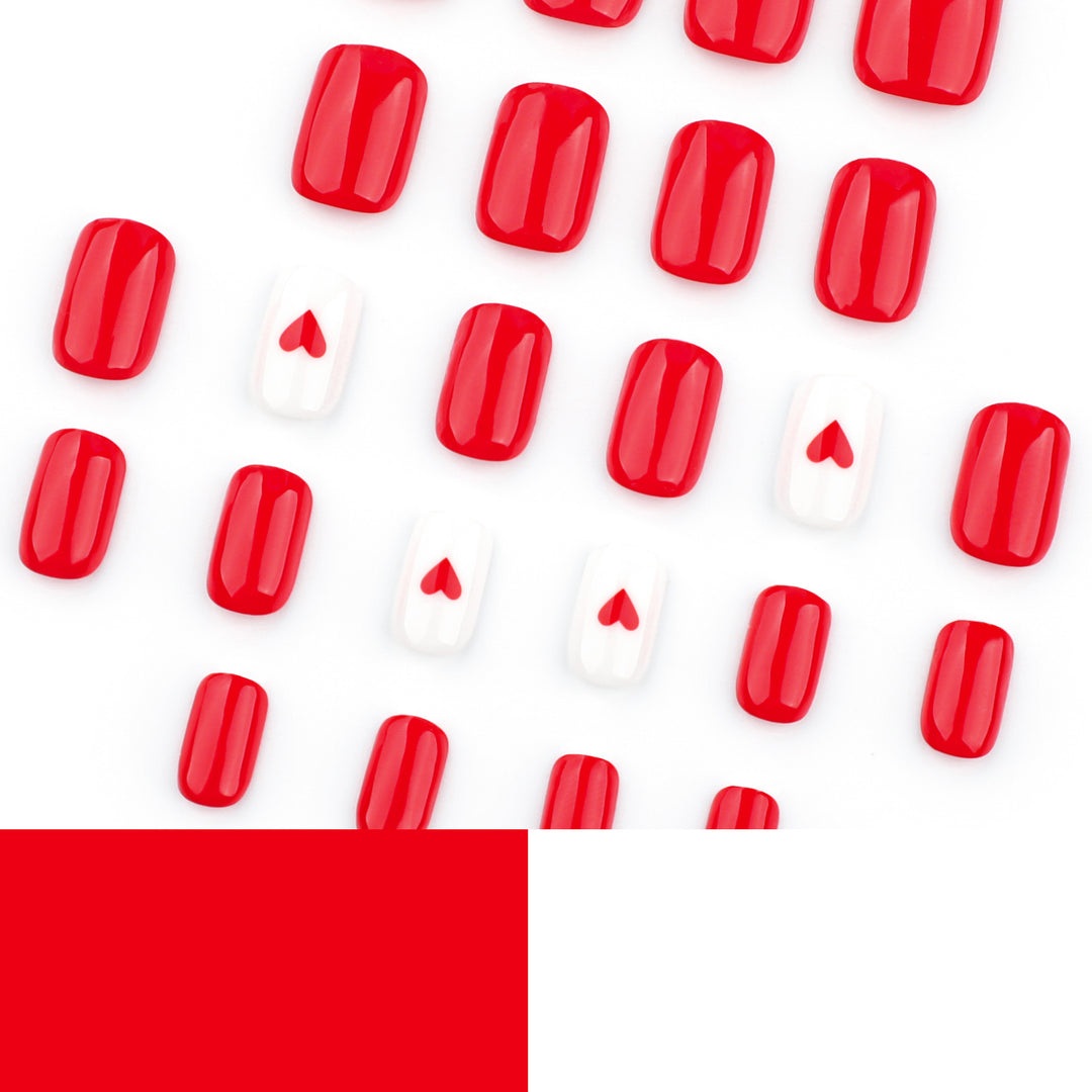 Heart-Embellished Premium Press-On Nail Set Kalsten