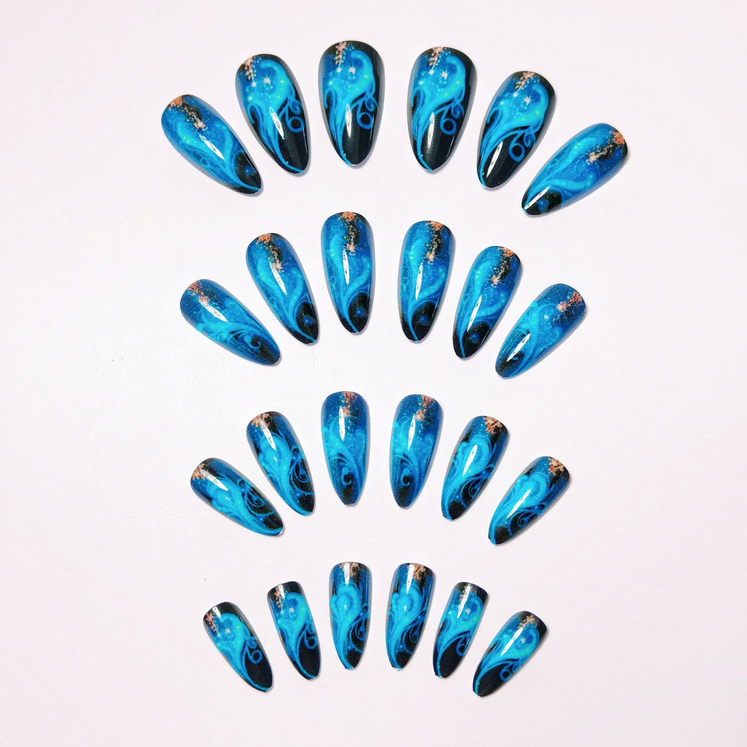 Celestial Swirl Nail Art Kalsten