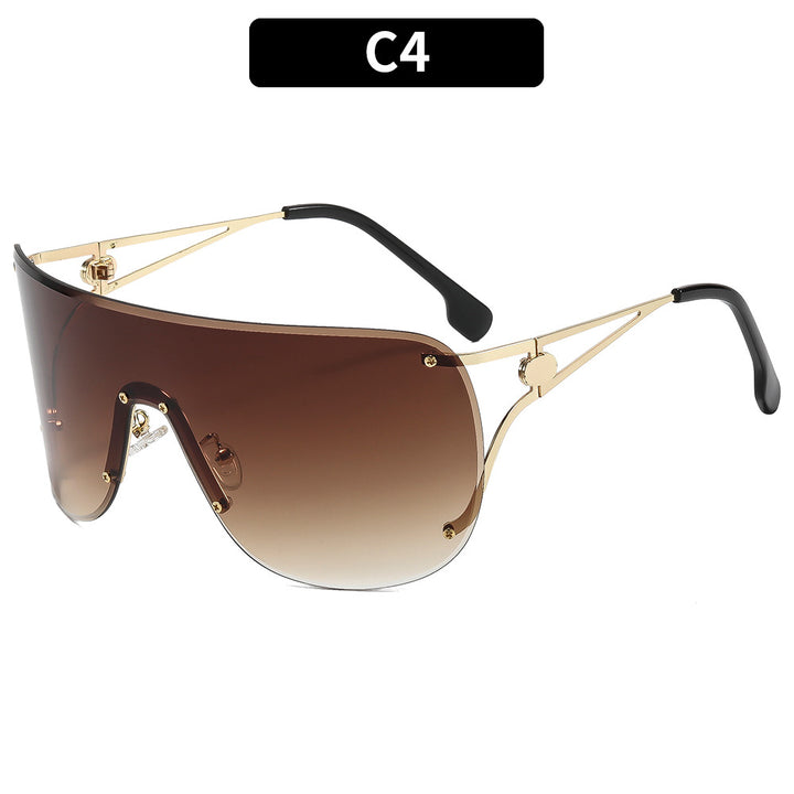 Oversized Futuristic Shield Sunglasses