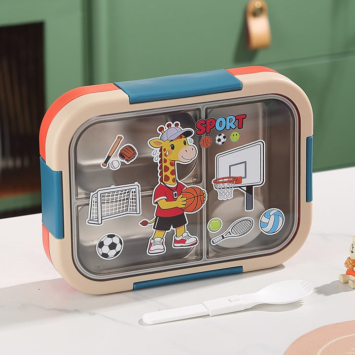 Sport-Themed Multi-Compartment Bento Lunch Box