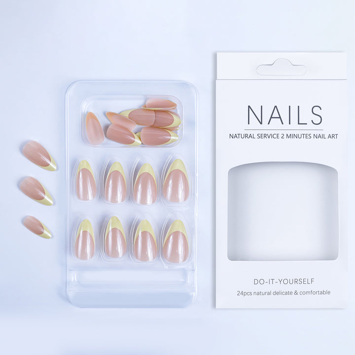 Nail tips with elegant French-tip design Kalsten