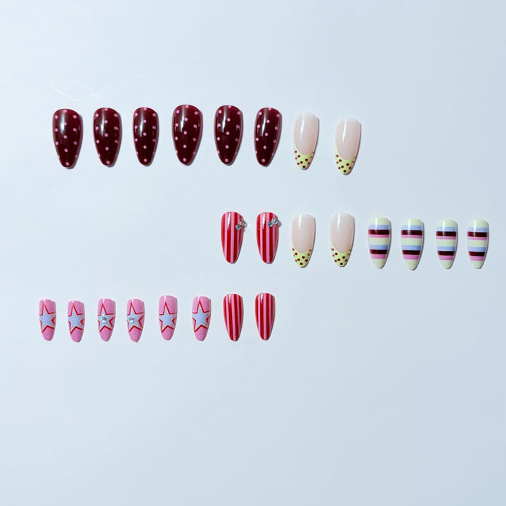 Artful Nail Set with Festive Patterns Kalsten