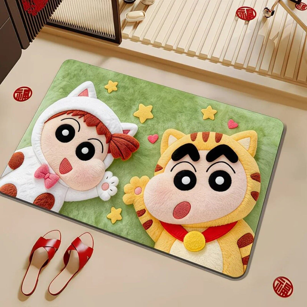 Cartoon Theme Plush Bath Mat