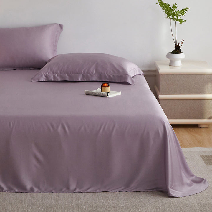 Premium satin bedding set made of microfiber with silky glossy surface