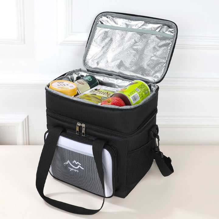 Double Compartment Insulated Cooler Bag