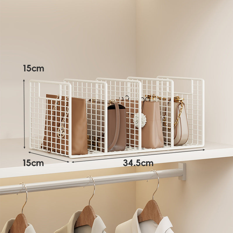 Adjustable Wire Mesh Shelf Divider and Handbag Organizer