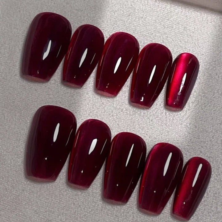 High-Gloss Almond-Shaped Press-On Nail Set Kalsten