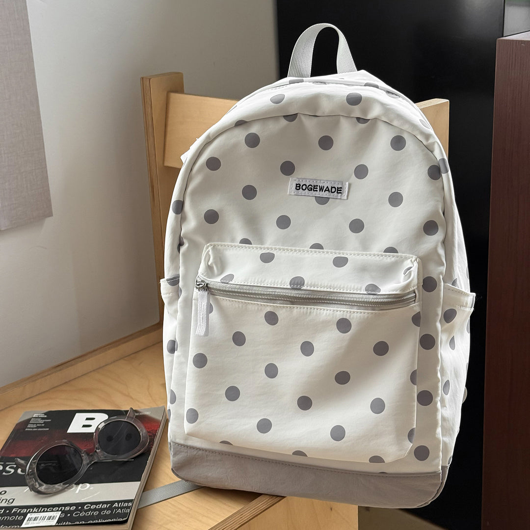 Casual Dot-Printed Backpack Kalsten