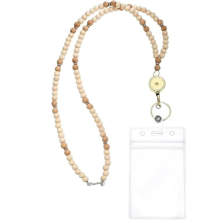 Beaded ID Badge Lanyard Kalsten 178815*10mm8596