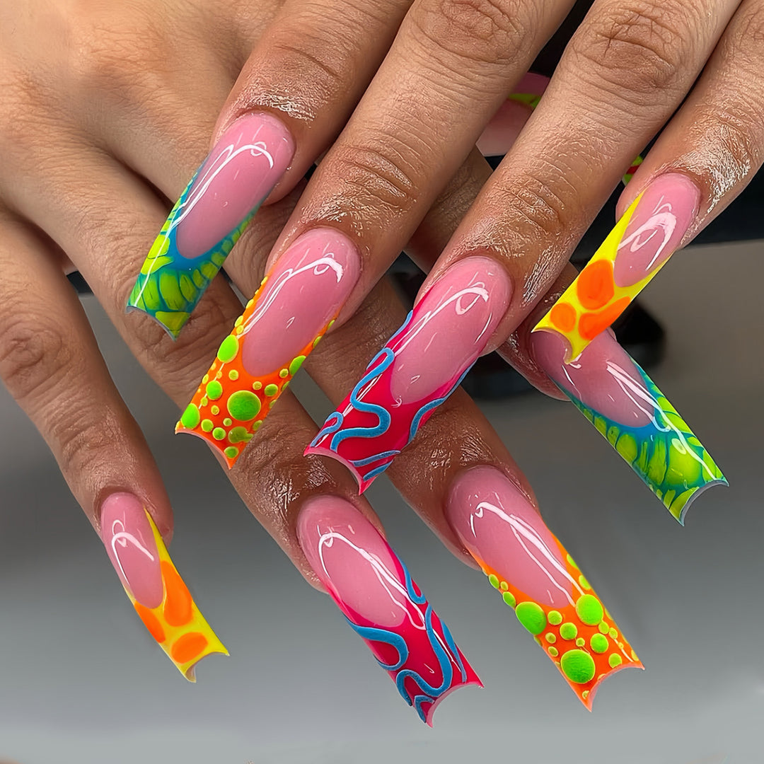 Glamorous 3D Long Stiletto Press-On Nails Kalsten