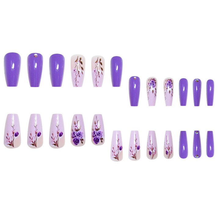 Elegant Floral 3D Press-On Nail Extensions Kalsten